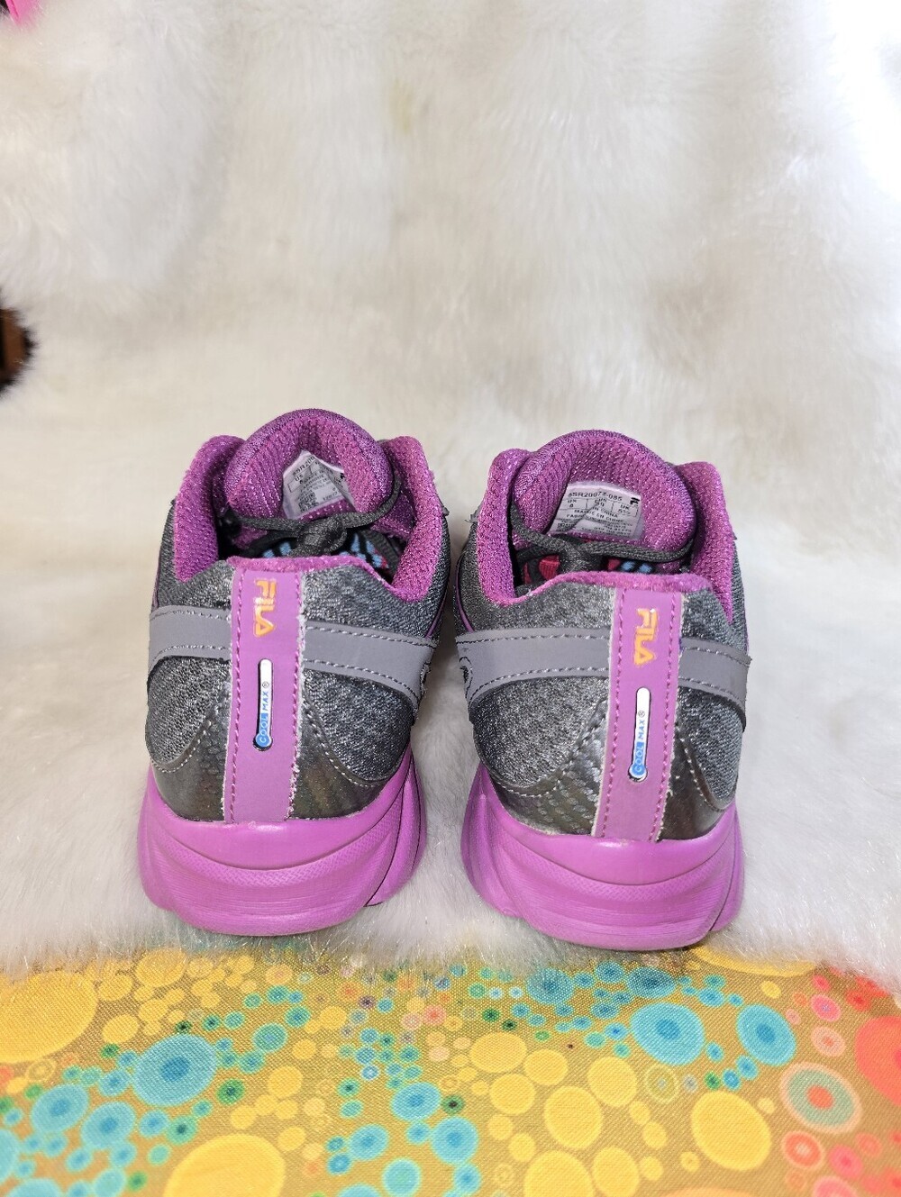 FILA Fresh 3 Gray & Purple Women's Running Shoes - Picture 7 of 12
